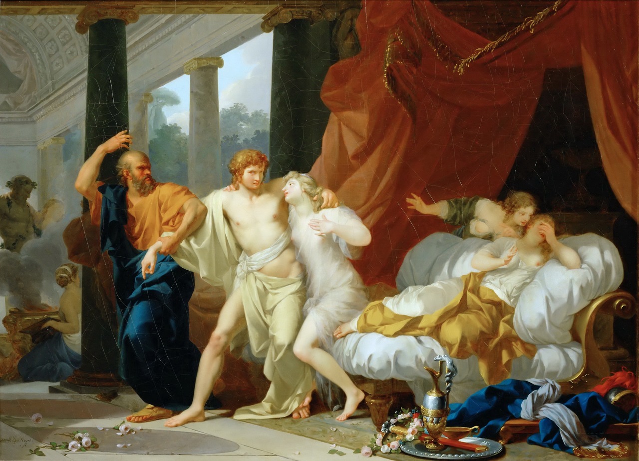 Figura 24 - Jean-Baptiste Régnault, Sócrates arrancando Alcibíades do seio da volúpia