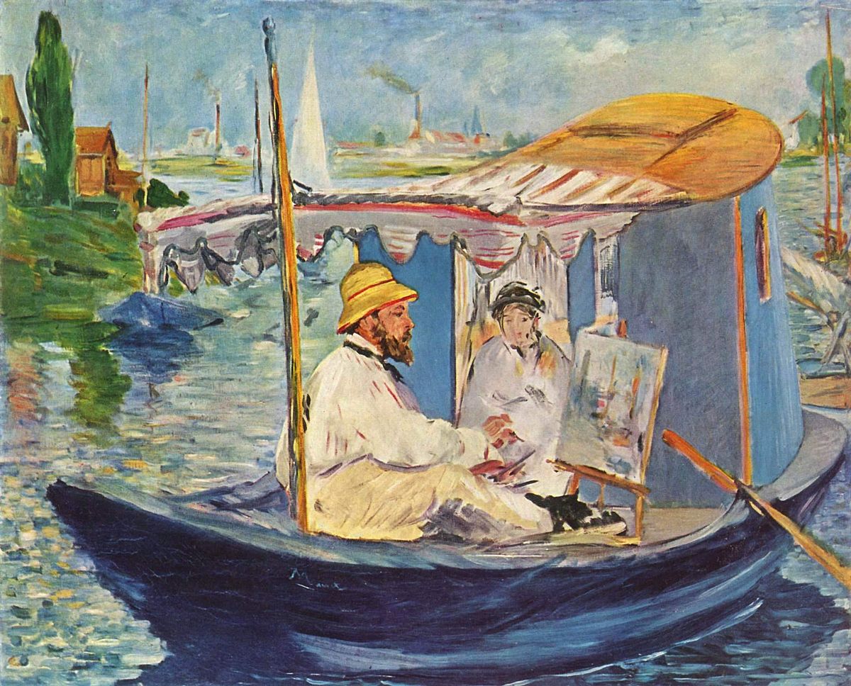 Figura 9 - Édouard Manet, Claude Monet em seu ateliê.